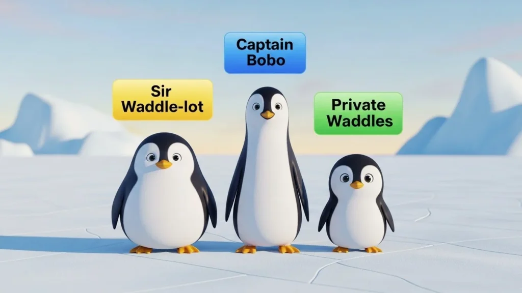 Funny Penguin Names Meme